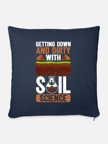 Bodenwissenschaftler Soil Science - Sofakissen mit Füllung 45 x 45 cm - Navy