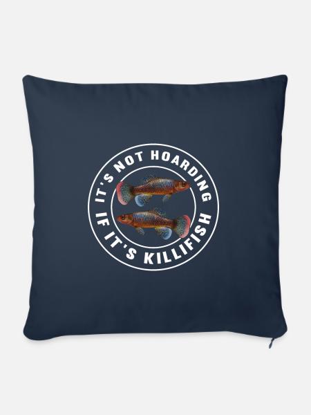 Killifisch Aquarium Fischliebhaber - Sofakissen mit Füllung 45 x 45 cm - Navy