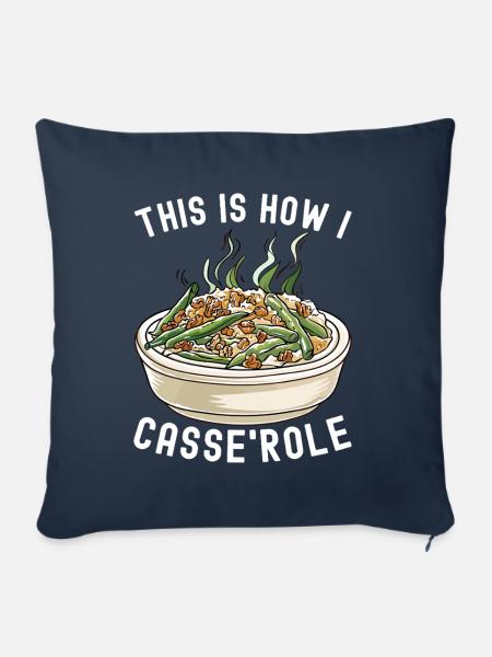 Grüne Bohnen Auflauf - Sofakissen mit Füllung 45 x 45 cm - Navy
