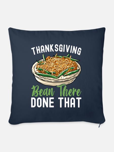 Grüne Bohnen Auflauf - Sofakissen mit Füllung 45 x 45 cm - Navy