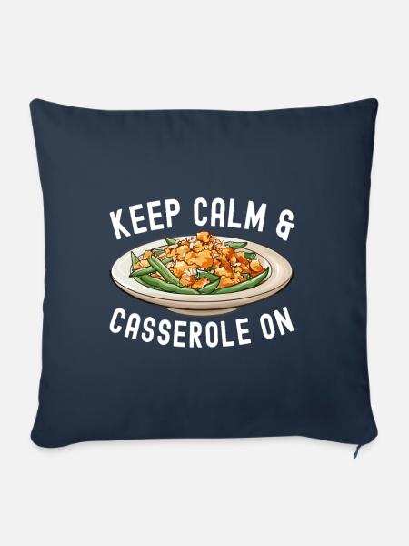 Grüne Bohnen Auflauf - Sofakissen mit Füllung 45 x 45 cm - Navy