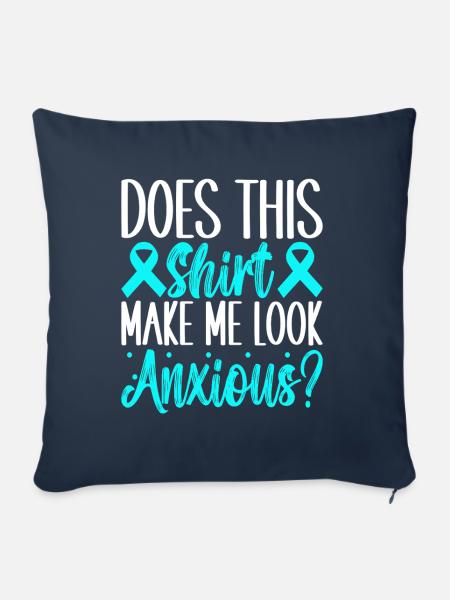 Angststörung Anxiety disorder - Sofakissen mit Füllung 45 x 45 cm - Navy