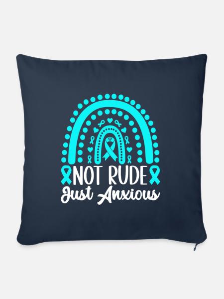 Angststörung Anxiety disorder - Sofakissen mit Füllung 45 x 45 cm - Navy