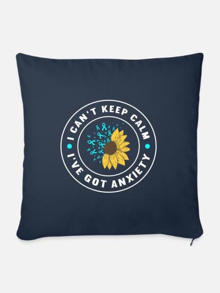 Angststörung Anxiety disorder - Sofakissen mit Füllung 45 x 45 cm - Navy