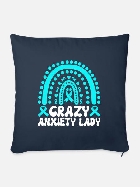 Angststörung Anxiety disorder - Sofakissen mit Füllung 45 x 45 cm - Navy