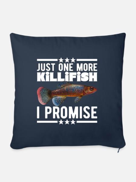 Killifisch Eierlegender Zahnkrapfen Aquarium - Sofakissen mit Füllung 45 x 45 cm - Navy