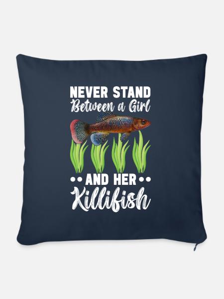 Killifisch Eierlegender Zahnkrapfen Aquarium - Sofakissen mit Füllung 45 x 45 cm - Navy