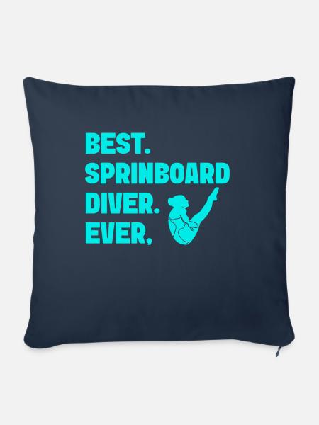 Kunstspringen Turmspringer Sprungbrett - Sofakissen mit Füllung 45 x 45 cm - Navy