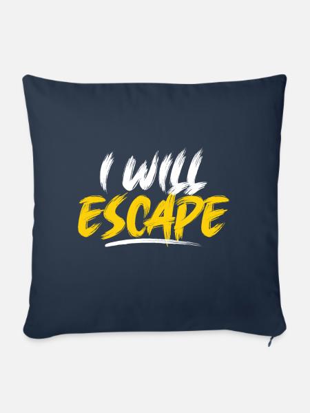 I will Escape - Sofakissen mit Füllung 45 x 45 cm - Navy