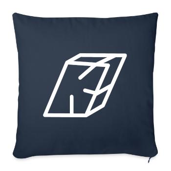 Gliederungsbrief K - Sofakissen mit Füllung 45 x 45 cm - Navy - Vorne