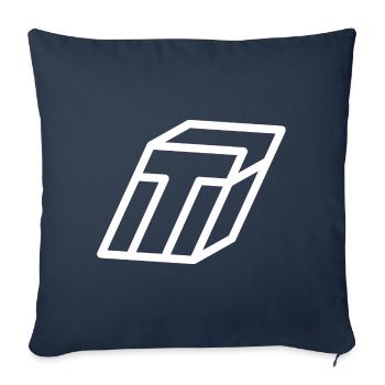 Gliederungsbuchstabe T - Sofakissen mit Füllung 45 x 45 cm - Navy - Vorne