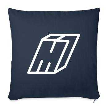 Lettre d’esquisse M - Coussin et housse de 45 x 45 cm - bleu marine - Devant