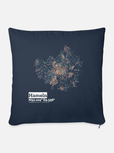 Hameln Basic Pastels - Sofakissen mit Füllung 45 x 45 cm - Navy