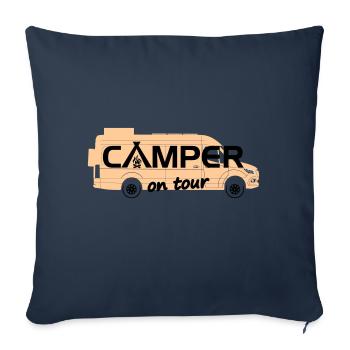 Sprinter Camper on tour - Sofa pillow with filling 45cm x 45cm - navy - Front