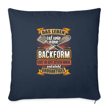 Backen, Bäcker, Beckerin - Sofakissen mit Füllung 45 x 45 cm - Navy - Vorne
