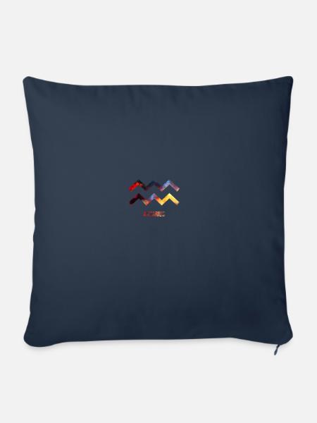 Sternzeichen Wassermann, Aquarius - Sofakissen mit Füllung 45 x 45 cm - Navy