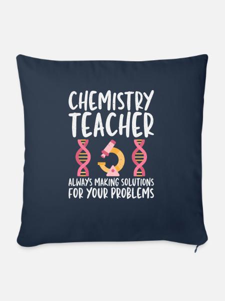 Immer Lösungen Machen Chemielehrer - Sofakissen mit Füllung 45 x 45 cm - Navy