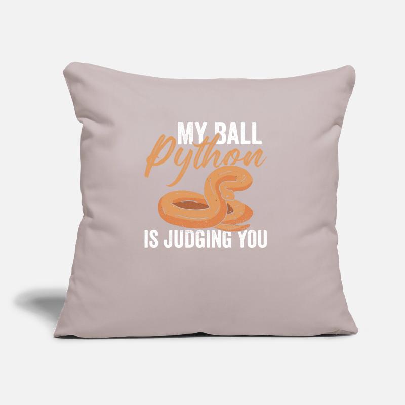 Python Königspython Banana Ball Python Coussin et housse de 45 x 45 cm
