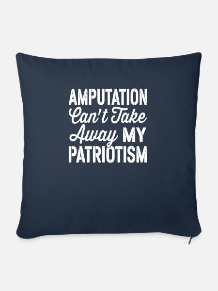 Amputation Patriotismus Amputierte Prothese - Sofakissen mit Füllung 45 x 45 cm - Navy