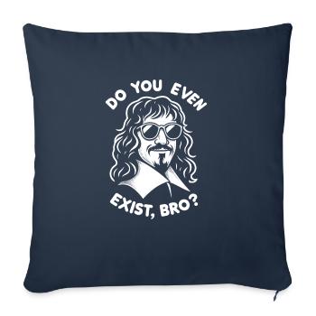Philosophe Descartes Le dessein pour une philosophie - Coussin et housse de 45 x 45 cm - bleu marine - Devant