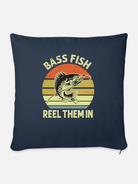 Barschfische Hole sie ein - Sofakissen mit Füllung 45 x 45 cm - Navy