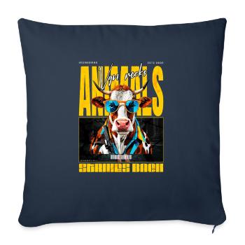 Animals strikes back - Sofa pillow with filling 45cm x 45cm - navy - Front
