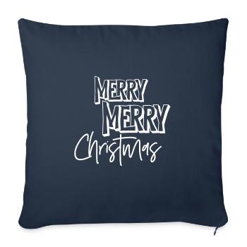 Merry christmas - Sofa pillow with filling 45cm x 45cm - navy - Front