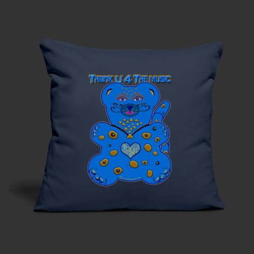 Thank U 4 the music * bear-cat in blue - Sofa pillow with filling 45cm x 45cm