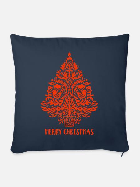 Merry christmas tree - Sofakissen mit Füllung 45 x 45 cm - Navy
