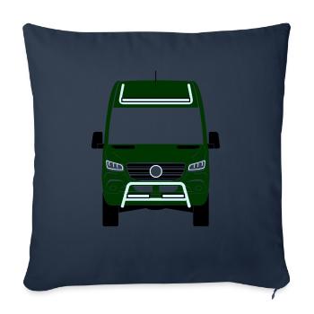 Sprinter W907 W910 vorn Front 4x4 Silhouette Umris - Sofa pillow with filling 45cm x 45cm - navy - Front