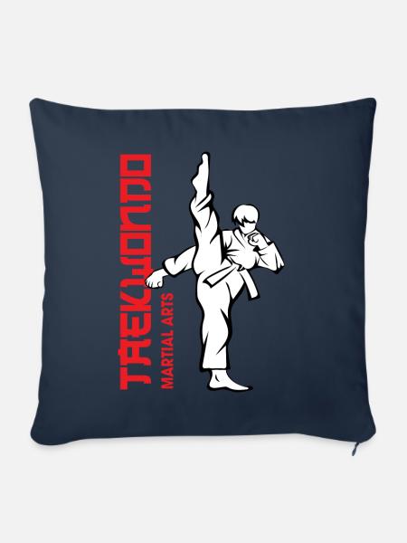 Taekwondo Flash Kick - Sofakissen mit Füllung 45 x 45 cm - Navy