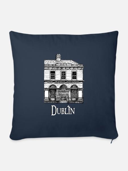 Dublin - Abbey Theatre - Sofakissen mit Füllung 45 x 45 cm - Navy