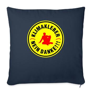 Klimakleber Nein Danke - Sofakissen mit Füllung 45 x 45 cm - Navy - Vorne