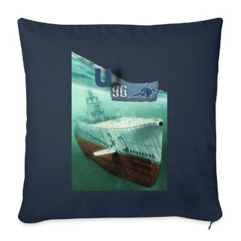 Sous-marin U 96 - Coussin et housse de 45 x 45 cm - bleu marine - Devant