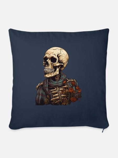 Skeleton Raider - Sofakissen mit Füllung 45 x 45 cm - Navy