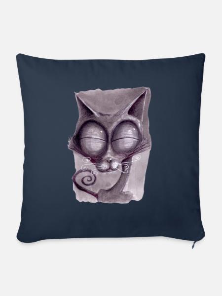 Seriennummer Cat 03 - Sofakissen mit Füllung 45 x 45 cm - Navy
