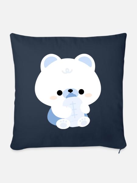 Eisbär Kleinkind - Sofakissen mit Füllung 45 x 45 cm - Navy
