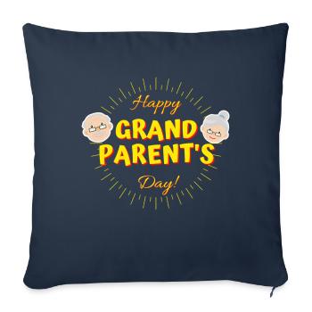 Grandparents Day - Coussin et housse de 45 x 45 cm - bleu marine - Devant