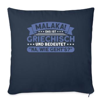 Rhodos Malaka Griechenland Geschenk - Sofakissen mit Füllung 45 x 45 cm - Navy - Vorne