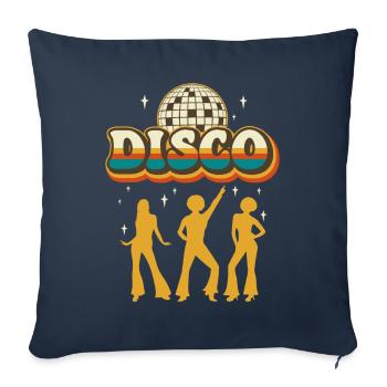 70s Disco Retro Vintage / 70s Design - Sofa pillow with filling 45cm x 45cm - navy - Front