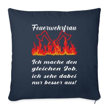 Feuerwehrfrau - Sofakissen mit Füllung 45 x 45 cm - Navy - Vorne