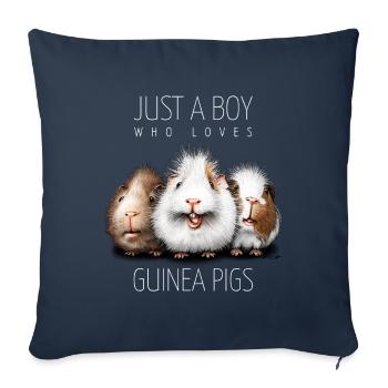 Meerschweinchen Junge - Sofakissen mit Füllung 45 x 45 cm - Navy - Vorne
