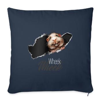 Meerschweinchen Überraschung Wheek Wheek - Sofakissen mit Füllung 45 x 45 cm - Navy - Vorne