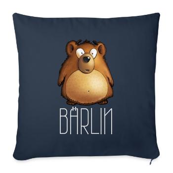 Hauptstadt Berlin Bär Bärlin - Sofakissen mit Füllung 45 x 45 cm - Navy - Vorne