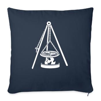 Sarre Schwenken Saarland Schwenkgrill - Coussin et housse de 45 x 45 cm - bleu marine - Devant