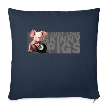 Lustiges Ich liebe Skinny Pig Meerschweichen - Sofakissen mit Füllung 45 x 45 cm - Navy - Vorne