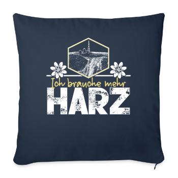 Harz Urlaub Harzer Brocken - Sofakissen mit Füllung 45 x 45 cm - Navy - Vorne