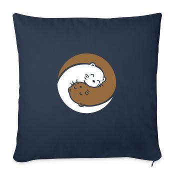 Otter Seeotter Fischotter Geschenk - Sofakissen mit Füllung 45 x 45 cm - Navy - Vorne