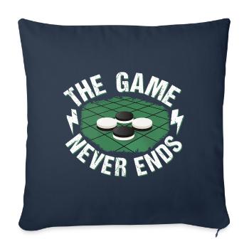 Othello Board Game Parlour Game Saying Graphics - Sofa pillow with filling 45cm x 45cm - navy - Front