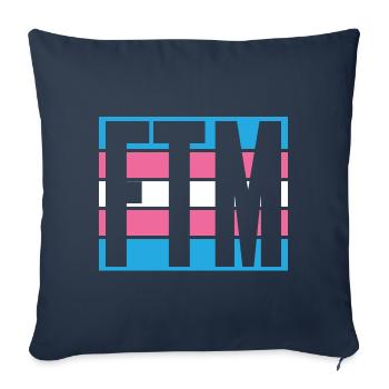 Female to Male / Transgender Pride Design - Sofa pillow with filling 45cm x 45cm - navy - Front